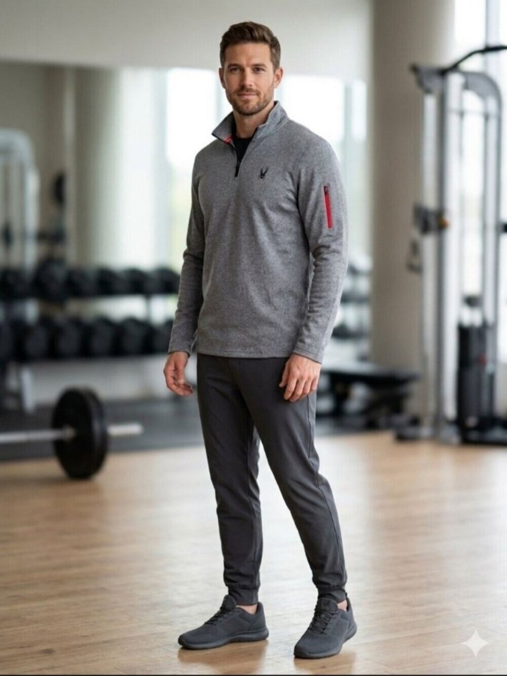 Spyder Active Mock Neck 1/4 Zip Pullover Base Layer Top Size  large